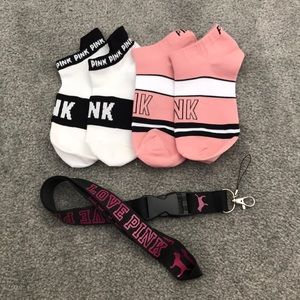 🦋PINK SoCKs 2pcs+FREE lanyard🦋